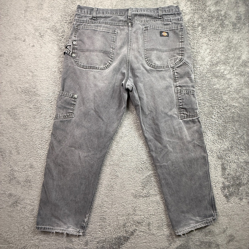 Dickies Gray Carpenter Pants Canvas 34x29 100% Cotton Workwear Skate Wear